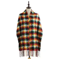 Women's Elegant Lady Plaid Imitation Cashmere Tassel Scarf main image 5