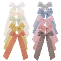 Cute Sweet Flower Bow Knot Cloth Lace Hair Clip main image 5