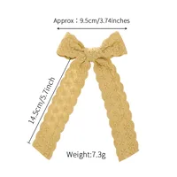 Cute Sweet Flower Bow Knot Cloth Lace Hair Clip main image 3
