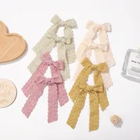 Cute Sweet Flower Bow Knot Cloth Lace Hair Clip main image 1