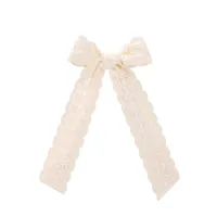 Cute Sweet Flower Bow Knot Cloth Lace Hair Clip sku image 8