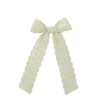 Cute Sweet Flower Bow Knot Cloth Lace Hair Clip sku image 1