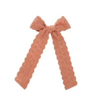 Cute Sweet Flower Bow Knot Cloth Lace Hair Clip sku image 5