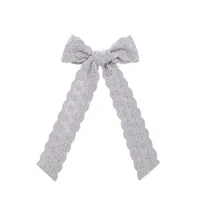 Cute Sweet Flower Bow Knot Cloth Lace Hair Clip sku image 2