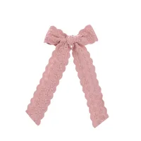 Cute Sweet Flower Bow Knot Cloth Lace Hair Clip sku image 6