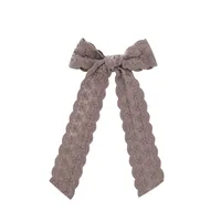 Cute Sweet Flower Bow Knot Cloth Lace Hair Clip sku image 4