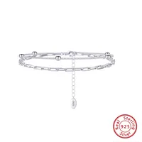 Japanese Style Simple Style Cool Style Paper Clip Sterling Silver Irregular Handmade Plating Bracelets main image 2