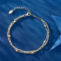 Japanese Style Simple Style Cool Style Paper Clip Sterling Silver Irregular Handmade Plating Bracelets main image 3