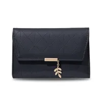 Women's Solid Color Pu Leather Flip Cover Wallets sku image 1