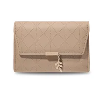 Women's Solid Color Pu Leather Flip Cover Wallets sku image 4