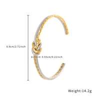 Simple Style C Shape Stainless Steel Titanium Steel Gold Plated Bangle In Bulk main image 1