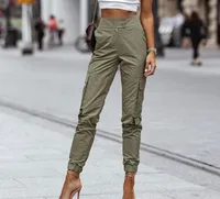 Women's Street Casual Solid Color Full Length Cargo Pants main image 3