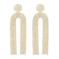 1 Pair Luxurious Modern Style Simple Style Tassel Rhinestone Drop Earrings main image 5