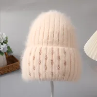Women's Simple Style Solid Color Eaveless Wool Cap main image 2