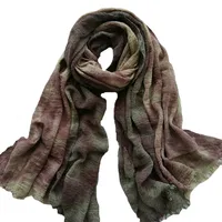 New Cotton Linen Linen Handmade Tie-dyed Scarf Retro Ethnic Long Women's Shawl Summer Sunscreen Scarf main image 4