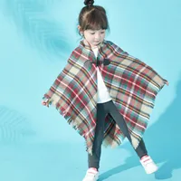 Women's Casual Simple Style Lattice Imitation Cashmere Tassel Shawl main image 4