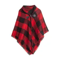 Women's Casual Simple Style Lattice Imitation Cashmere Tassel Shawl main image 2