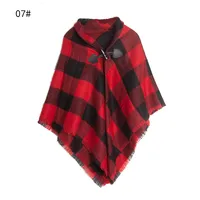 Women's Casual Simple Style Lattice Imitation Cashmere Tassel Shawl sku image 5