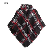 Women's Casual Simple Style Lattice Imitation Cashmere Tassel Shawl sku image 4