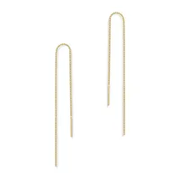 1 Pair Simple Style Solid Color Plating Inlay Copper Zircon Gold Plated Drop Earrings Ear Studs main image 6