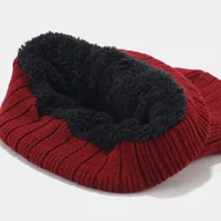 European And American Men's Fleece-lined Knitted Hat Scarf Gloves Three-piece Set Cold-proof Thickened Windproof Riding Warm Suit For Women main image 3