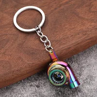 Solid Color Turbine Alloy Unisex Keychain sku image 7