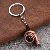 Solid Color Turbine Alloy Unisex Keychain sku image 2
