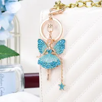 Cute Sweet Human Metal Inlay Rhinestones Women's Keychain main image 6