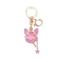 Cute Sweet Human Metal Inlay Rhinestones Women's Keychain main image 5
