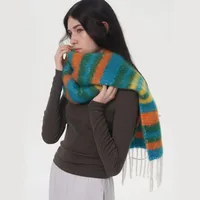Women's Elegant Basic Color Block Polyester Tassel Scarf main image 1