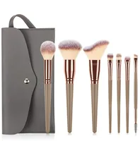 Simple Champagne Color Makeup Brush Set Beauty Tools 10pcs Wholesale sku image 5