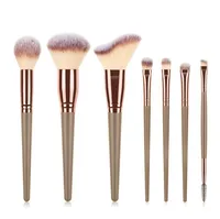 Simple Champagne Color Makeup Brush Set Beauty Tools 10pcs Wholesale sku image 3
