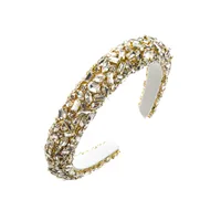 Baroque Retro Glass Drill Hand-stitched Headband sku image 1