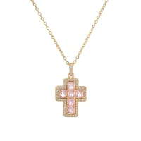 Micro-inlaid Zircon Pendant Necklace sku image 2