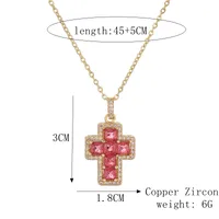 Micro-inlaid Zircon Pendant Necklace main image 1