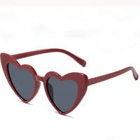 Elegant Heart Shape Resin Special-Shaped Mirror Clubmaster Full Frame Women's Sunglasses sku image 9