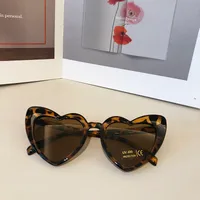 Elegant Heart Shape Resin Special-Shaped Mirror Clubmaster Full Frame Women's Sunglasses sku image 7
