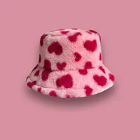 Women's Vintage Style Heart Shape Curved Eaves Bucket Hat main image 3