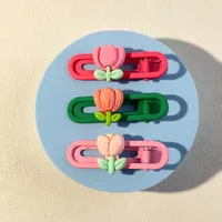 Cute Flower Resin Stoving Varnish Hair Clip main image 1