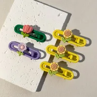 Cute Flower Resin Stoving Varnish Hair Clip main image 2
