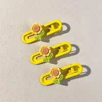 Cute Flower Resin Stoving Varnish Hair Clip main image 4