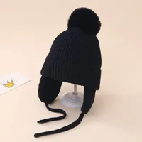Children Unisex Basic Simple Style Solid Color Wool Cap sku image 1