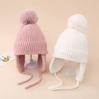 Children Unisex Basic Simple Style Solid Color Wool Cap main image 2