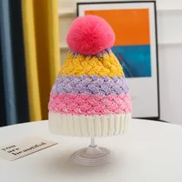 Girl's Cartoon Style Sweet Simple Style Color Block Wool Cap sku image 4