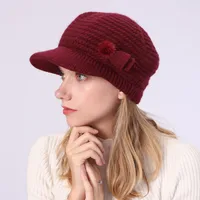 Women's Casual Solid Color Flat Eaves Wool Cap sku image 4
