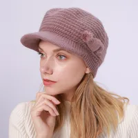 Women's Casual Solid Color Flat Eaves Wool Cap sku image 8
