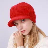 Women's Casual Solid Color Flat Eaves Wool Cap sku image 5