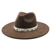 Unisex Vintage Style Ethnic Style Solid Color Big Eaves Fedora Hat main image 4