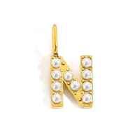 Simple Style Classic Style Letter Titanium Steel Plating Imitation Pearl Jewelry Accessories sku image 40