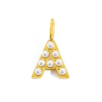 Simple Style Classic Style Letter Titanium Steel Plating Imitation Pearl Jewelry Accessories sku image 27